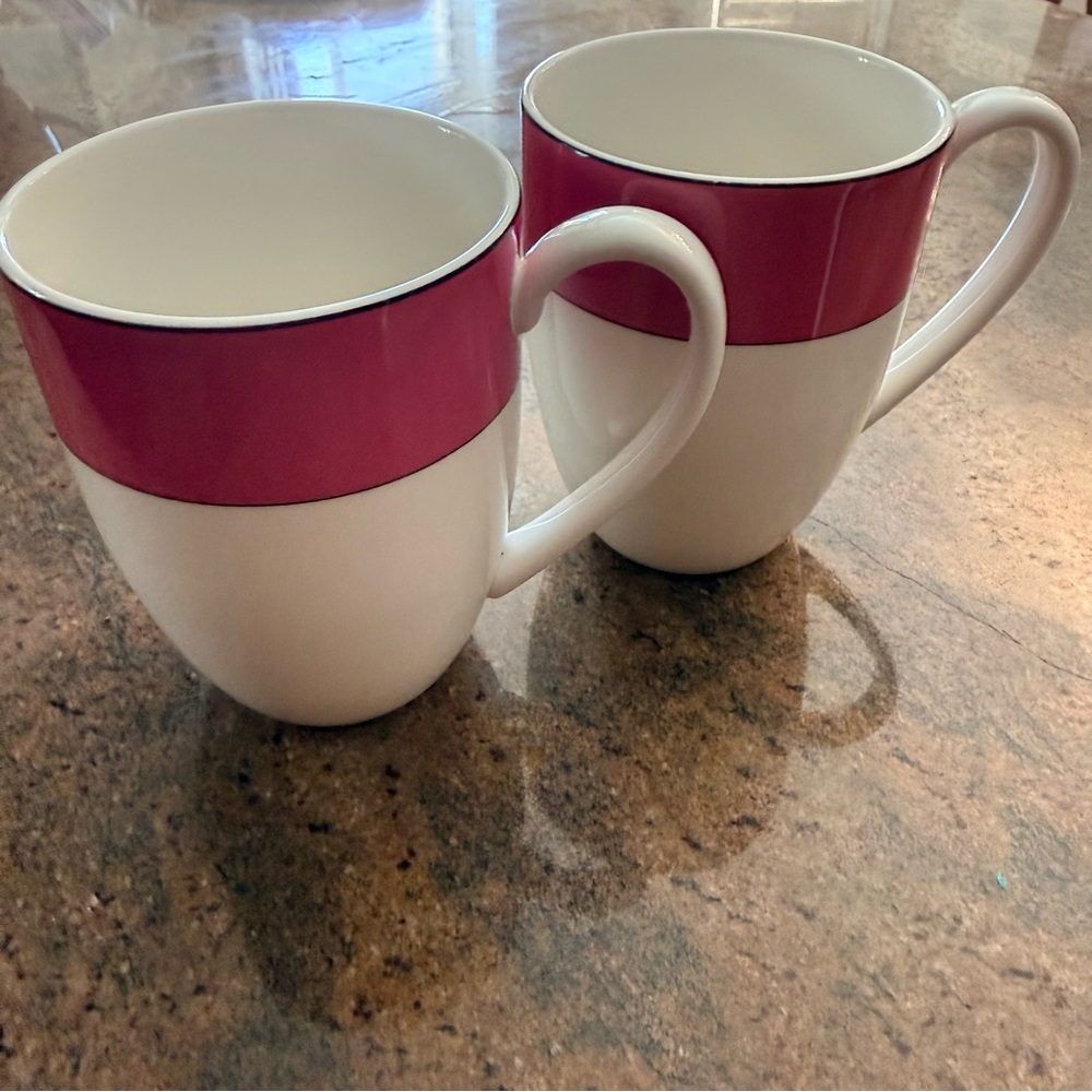 KATE SPADE x LENOX Rutherford Circle Pink Mugs (Set of 2)